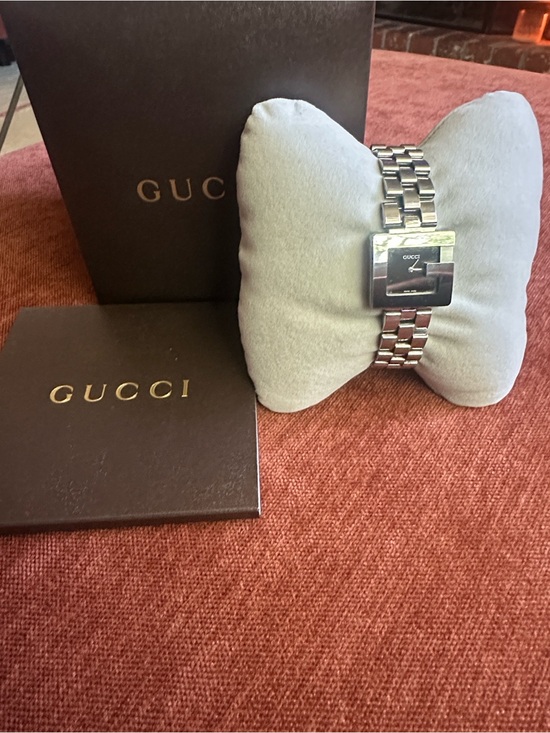 Gucci Accessories - Gucci Silver Bracelet Watch with Black Dial